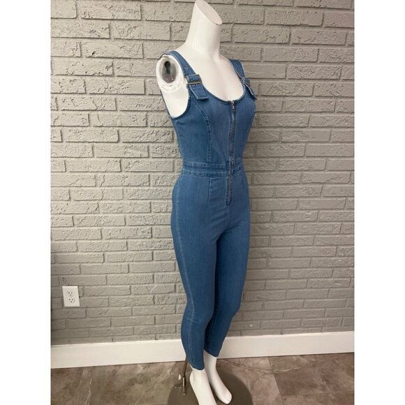 Haute Monde Women Denim Jumpsuit Size S - Picture 7 of 9